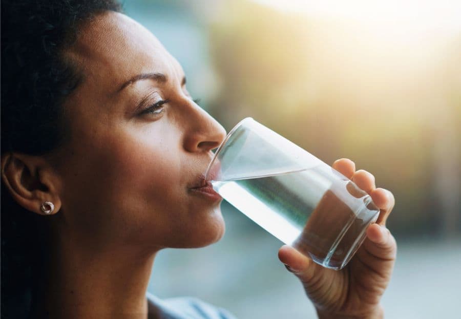 Drinking purified water straight from the kitchen RO tap